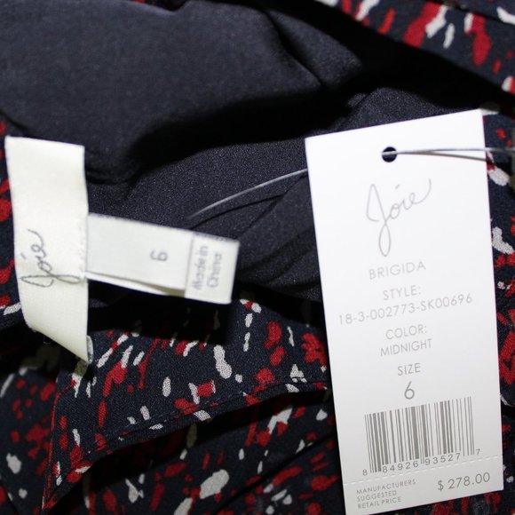 NWT Joie 100% Silk Ruffling High-low Skirt| Ruffle Hem Midi | Lightweight & Flow - Picture 7 of 8